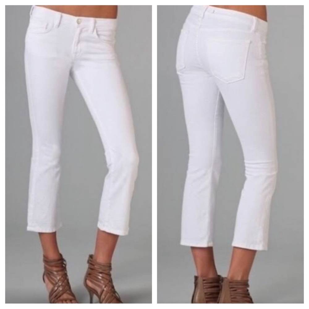 J Brand Gigi White Cropped Jeans Size 28